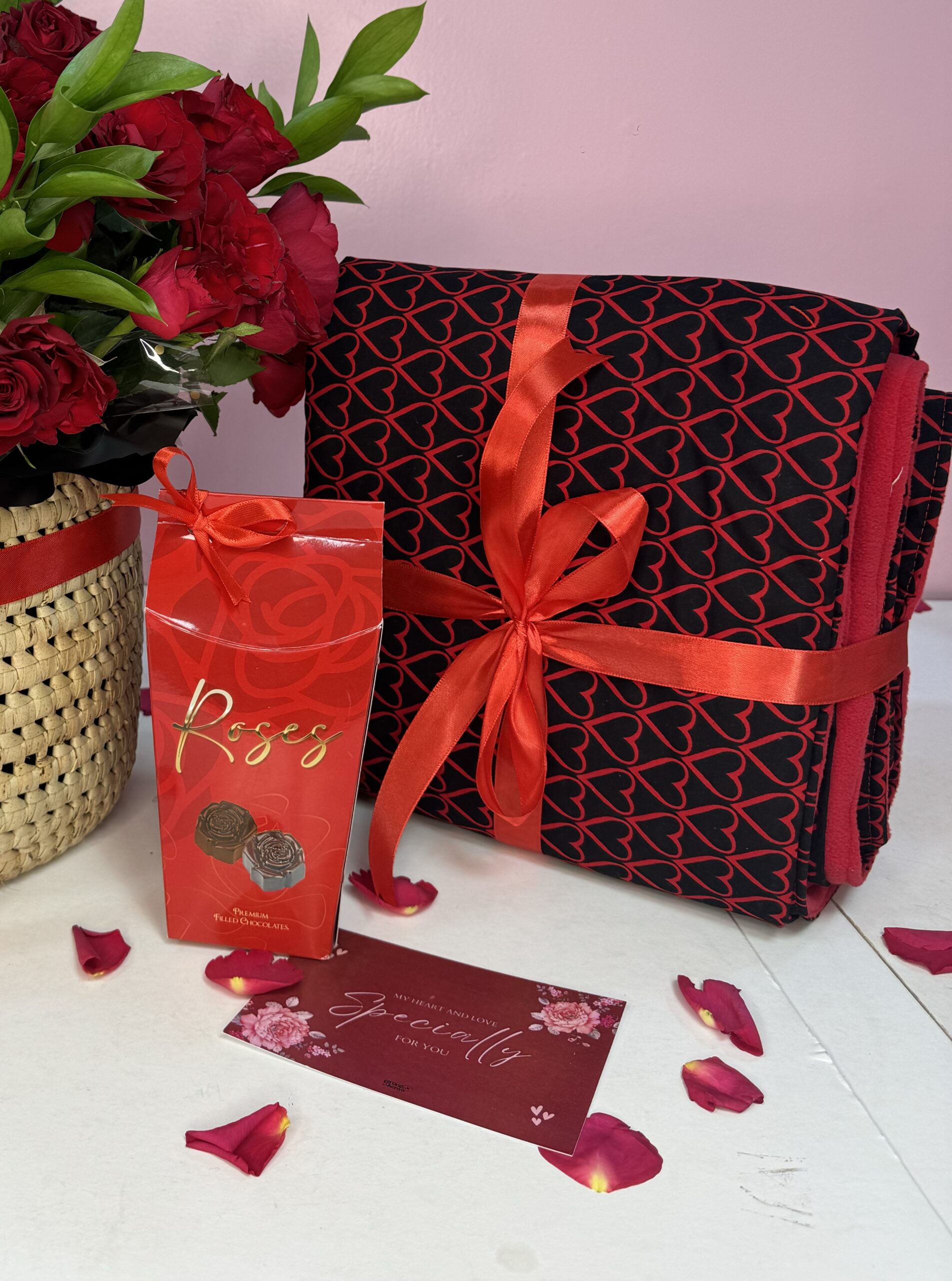 Hearts of Warmth - Fleece Ankara Bkanket