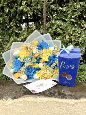 Blue Skies Bloom & Chocolate Gift Set
